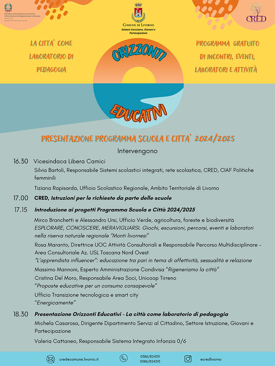 locandina presentazione Programma "scuola e città"